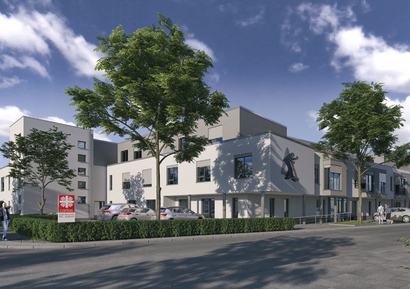 Außenansicht des neuen Pflege-Quartierszentrum (c) Architekturbüro soleo GmbH